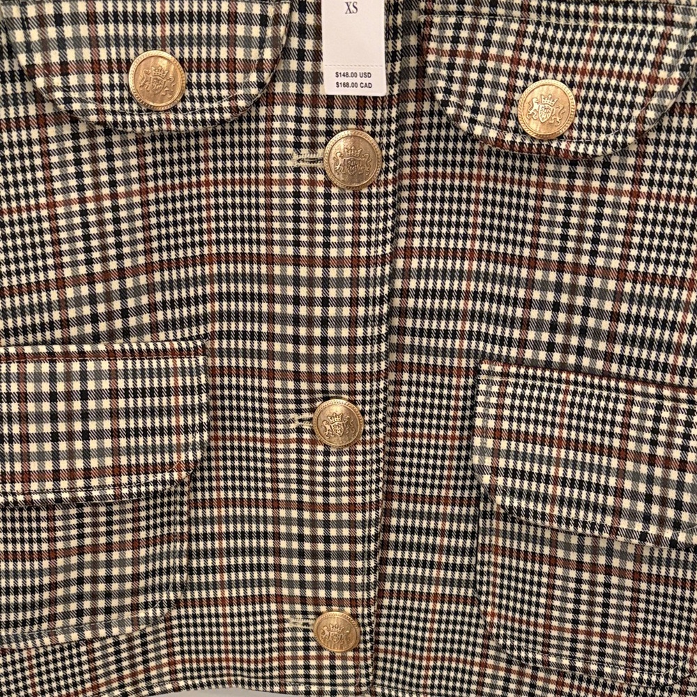 Avec Les Filles Houndstooth Blazer with Gold Buttons - Picture 4 of 5